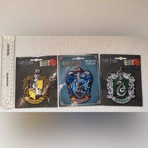 NWOT - Warner Bros. Harry Potter Ravenclaw, Hufflepuff & Slytherin Crest Patch